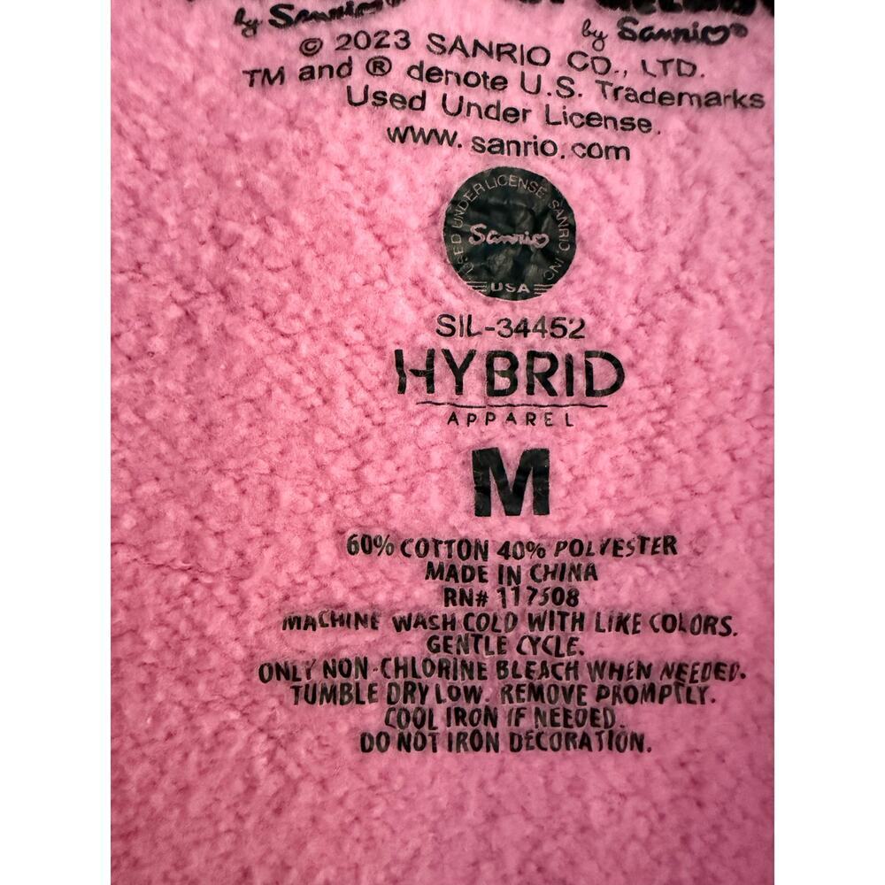 My Melodie and Kuromi Hello Kitty Pink Zip Up Hoodie Y2K size Medium - Picture 5 of 8